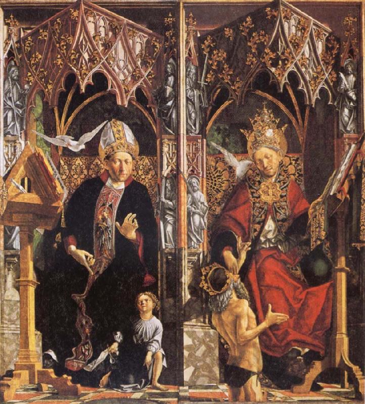 PACHER, Michael St Augustine and St Gregory oil painting image